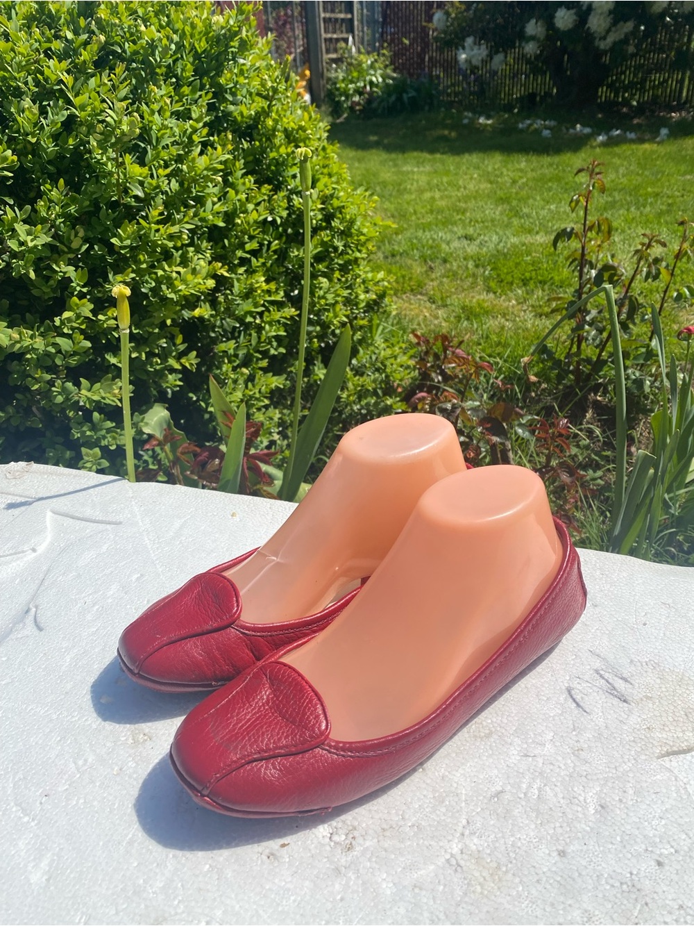 Michael Kors Women's Red Leather Dylan Flats Shoes Sz 6.5M